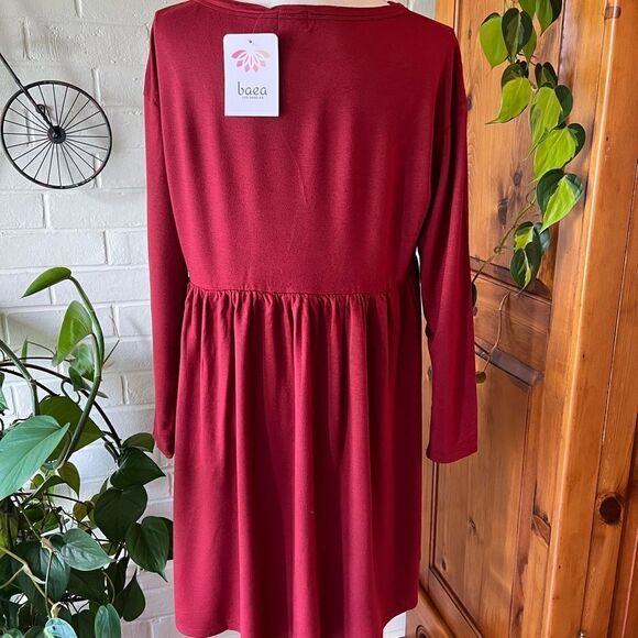 Baea baby doll mini dress xl color brick size XL - Picture 5 of 8
